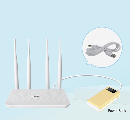 5G White Wireless Router 1 WAN + 4 LAN For Home Network